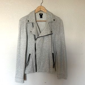 Moto jacket sweatshirt